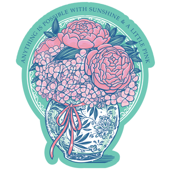 Peony Hydrangea Decal - 22117